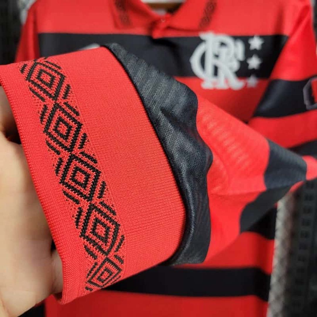 94-95 Flamengo Home Retro Kit Long Sleeve Vintage Shirt 9