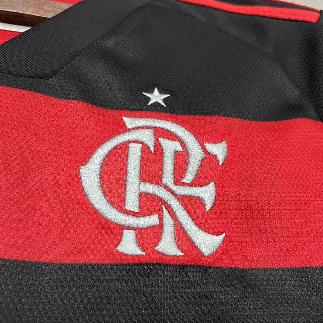 24-25 Flamengo Home Kit Woman Shirt With All Sponsor 4