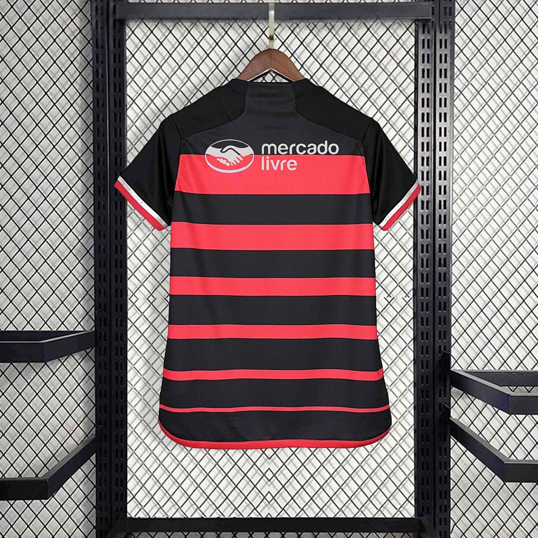 24-25 Flamengo Home Kit Woman Shirt With All Sponsor 5