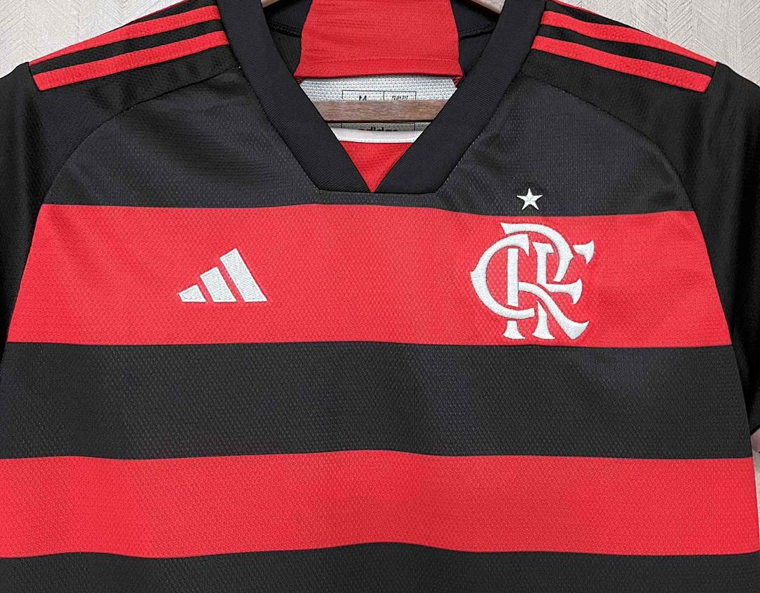 24-25 Flamengo Home Kit Woman Shirt With All Sponsor 6