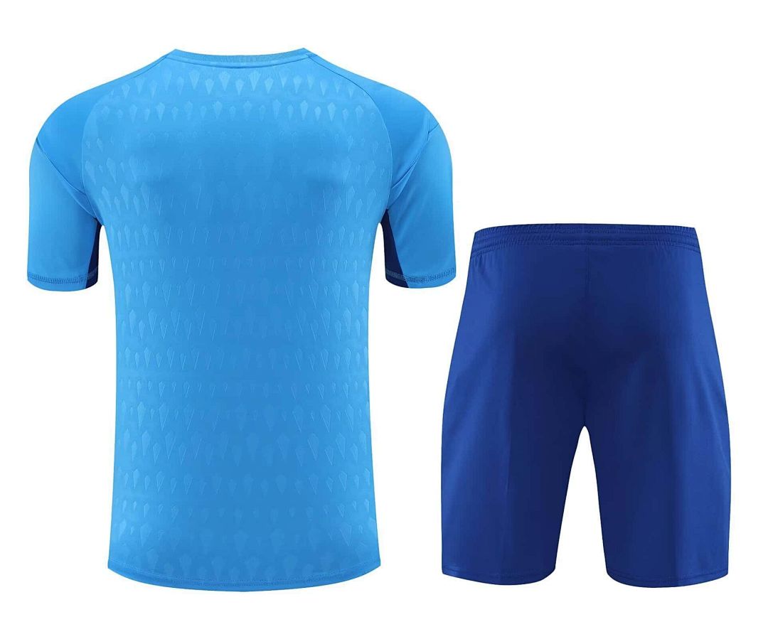 23-24 Real Madrid Goalkeeper Kits Short Sleeve Blue Suits 2