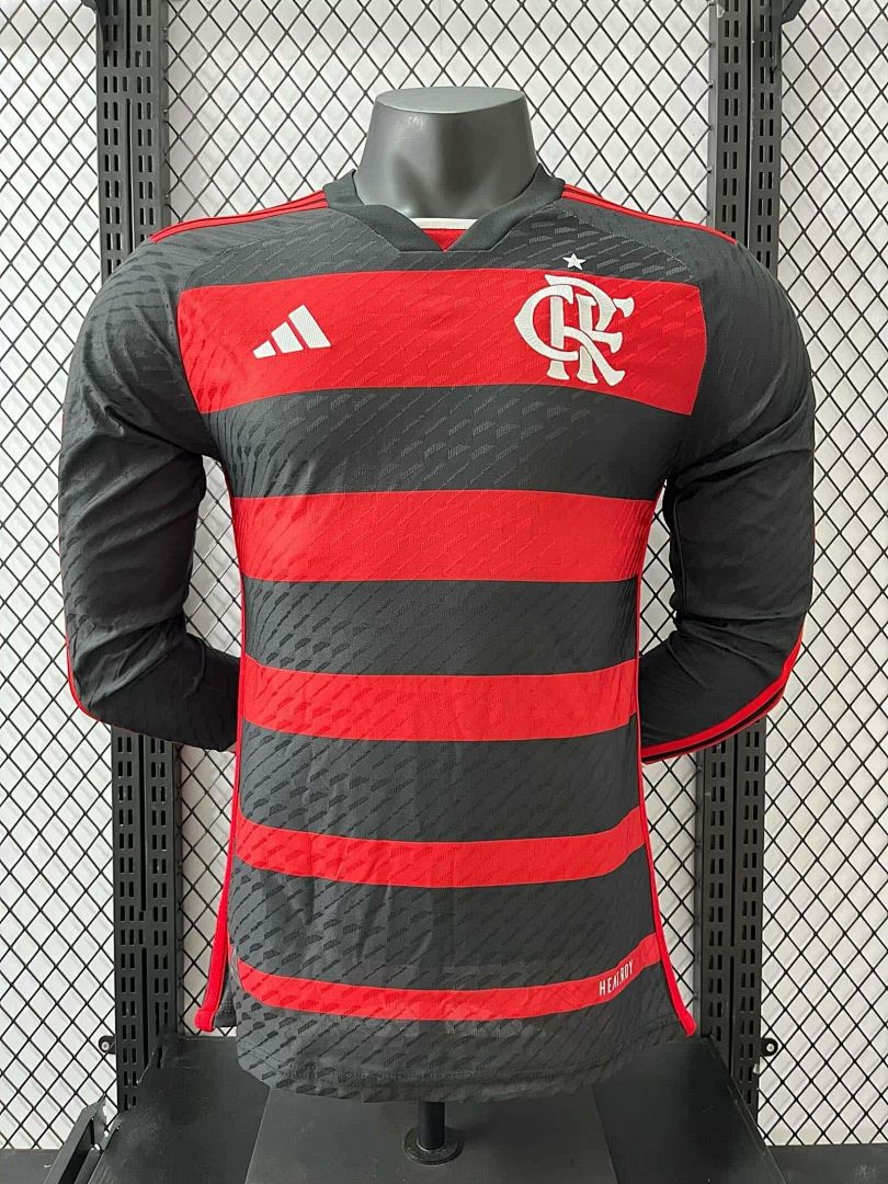 24-25 Flamengo Home Kit Long Sleeve Player Version Shirt