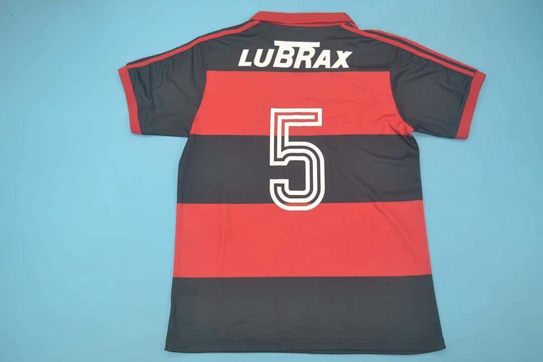 1990 Flamengo home red black 5