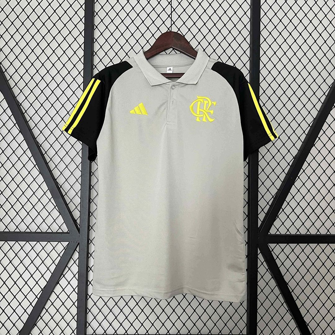 2024 Flamengo Training Gray Polo Shirt