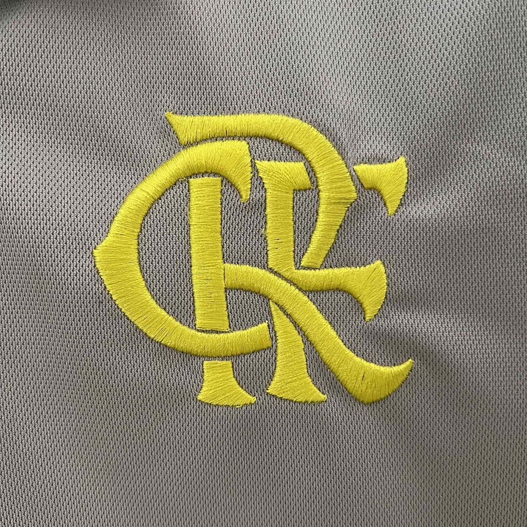 2024 Flamengo Training Gray Polo Shirt 2