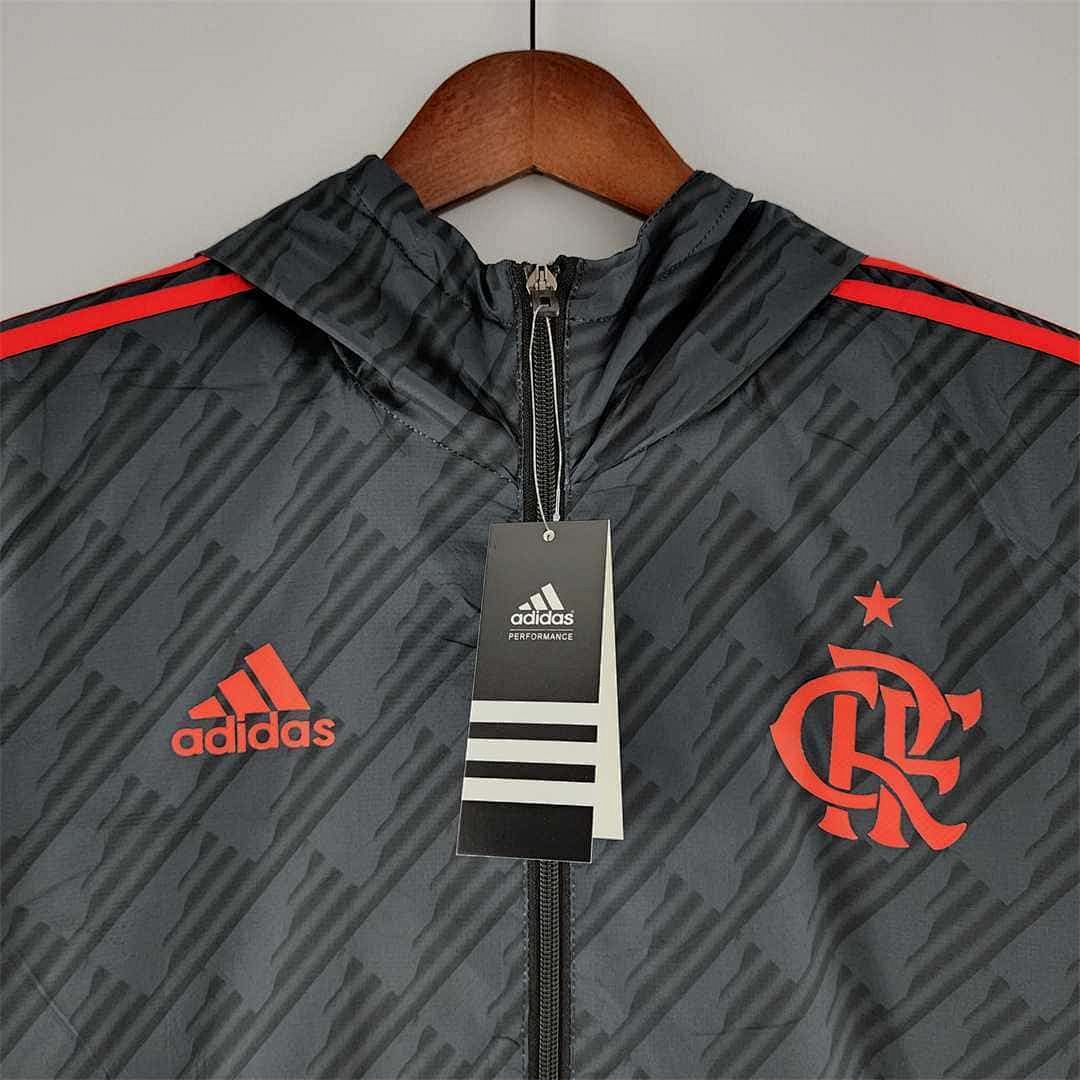 22-23 Flamengo Windbreaker Black Red Edge 2
