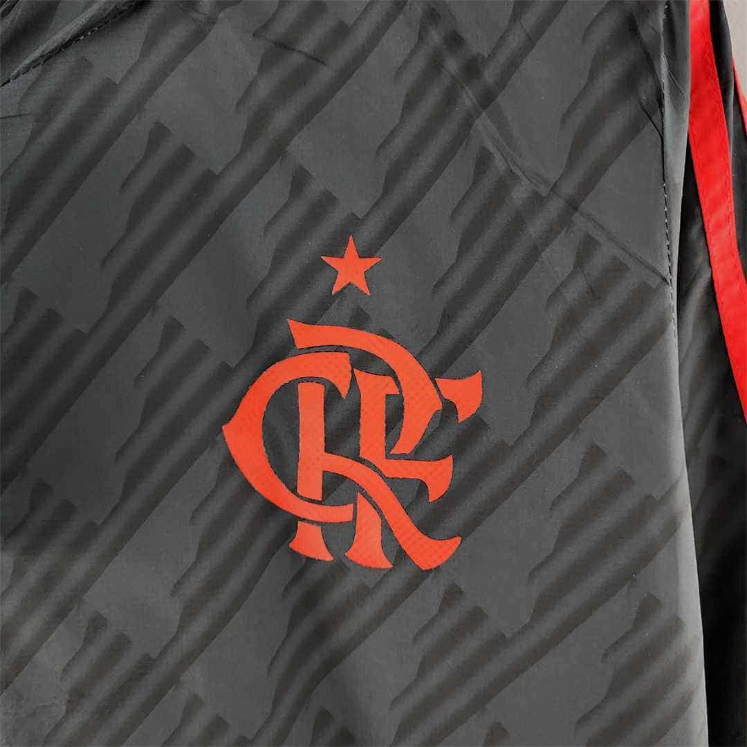 22-23 Flamengo Windbreaker Black Red Edge 3
