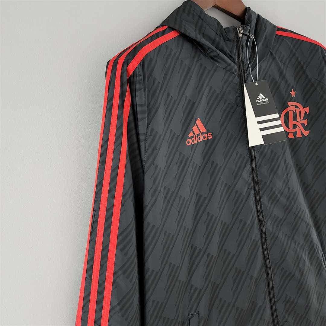 22-23 Flamengo Windbreaker Black Red Edge 5