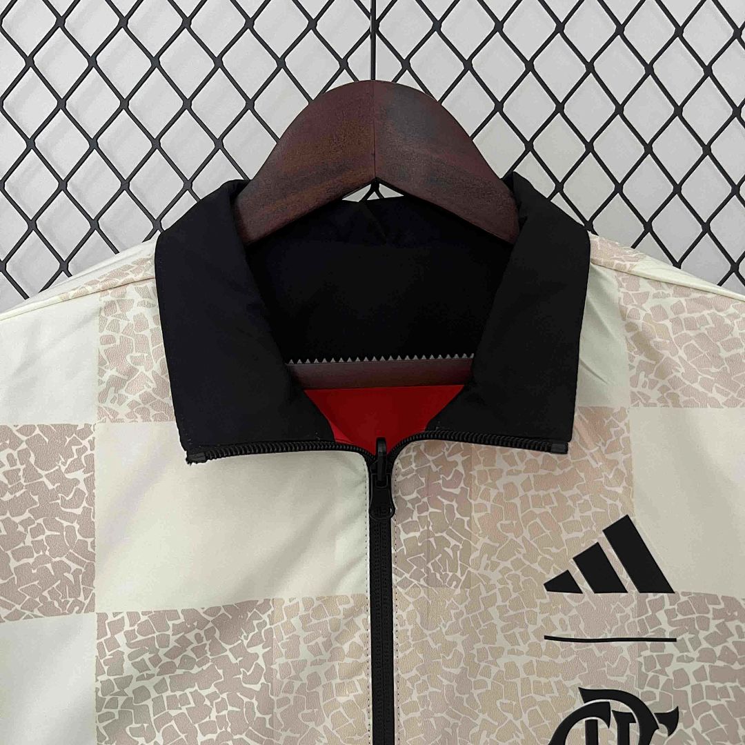 23-24 Flamengo Trench Coat Reversible Windbreaker Double-Sides Jacket 11