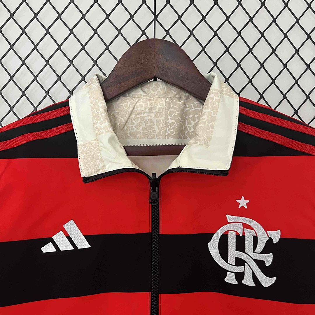 23-24 Flamengo Trench Coat Reversible Windbreaker Double-Sides Jacket 13