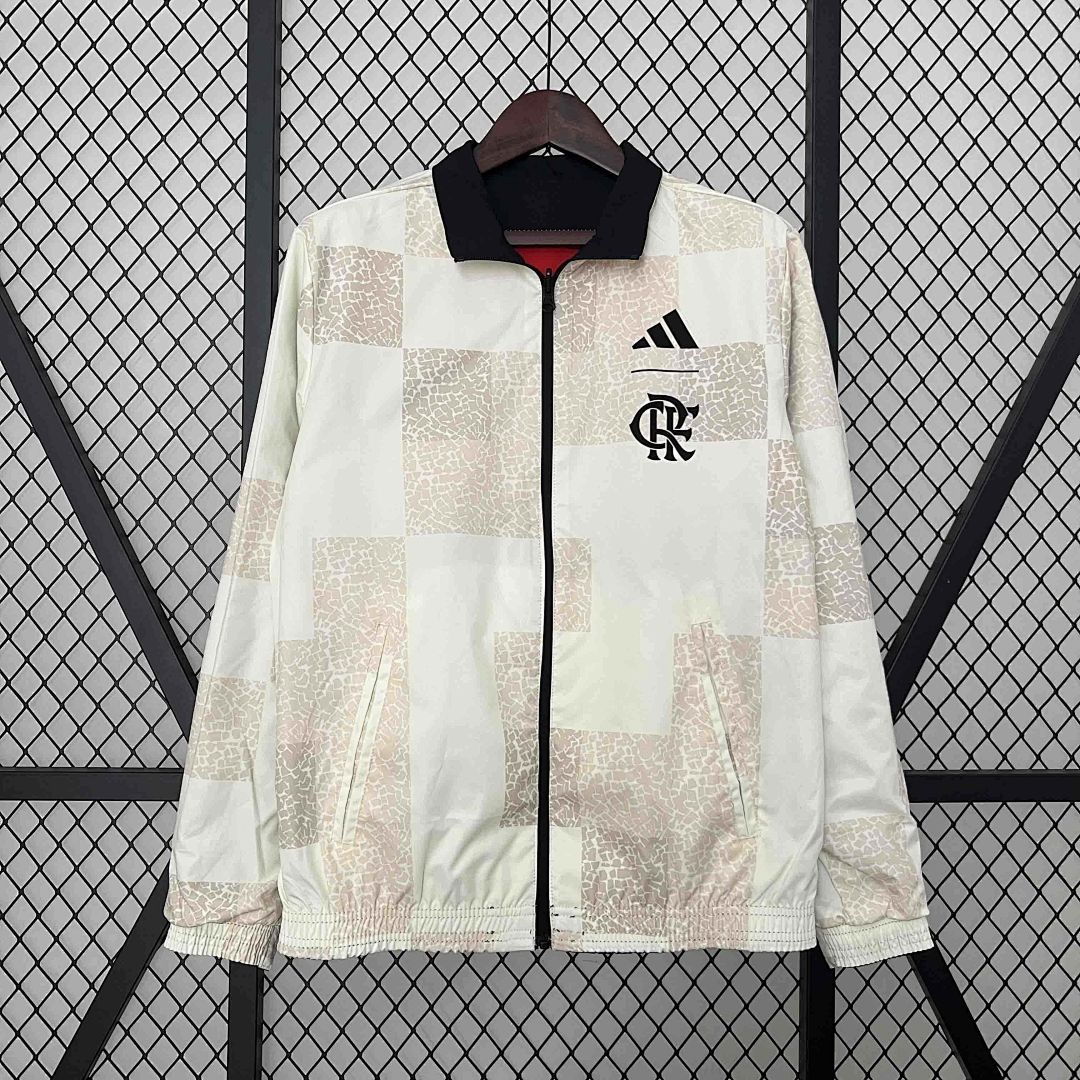 23-24 Flamengo Trench Coat Reversible Windbreaker Double-Sides Jacket 9