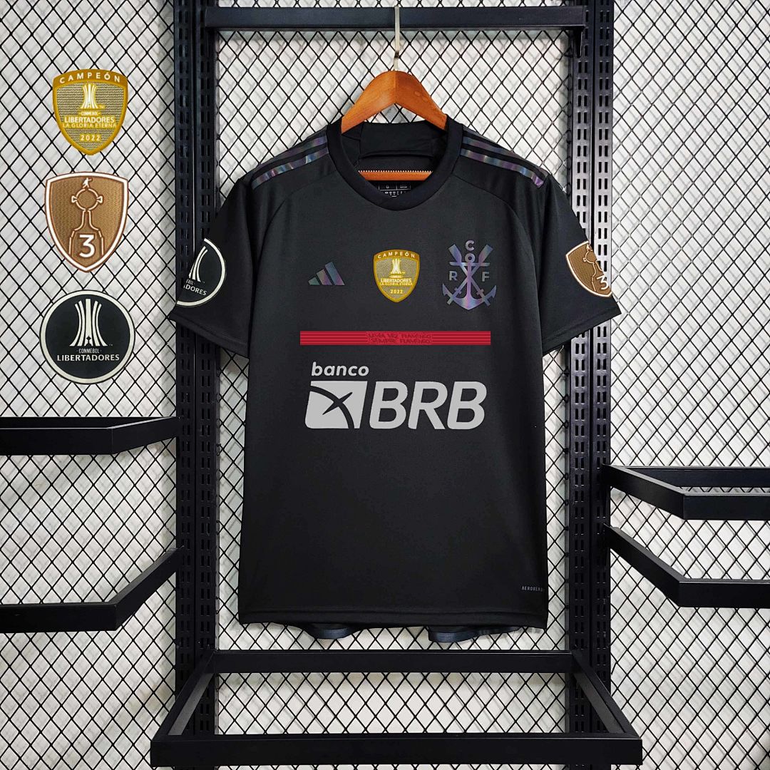 23-24 All sponsor+patch Flamengo Black Soccer Jerseys 10