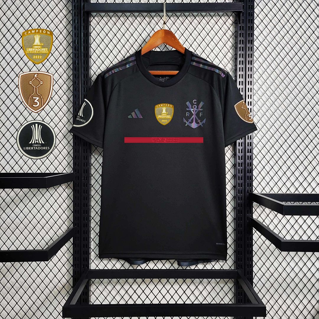 23-24 All sponsor+patch Flamengo Black Soccer Jerseys 11