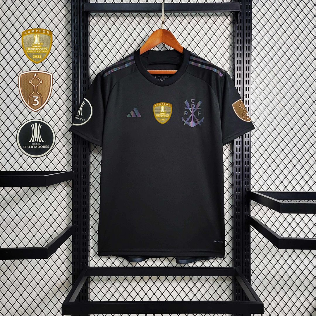 23-24 All sponsor+patch Flamengo Black Soccer Jerseys 7