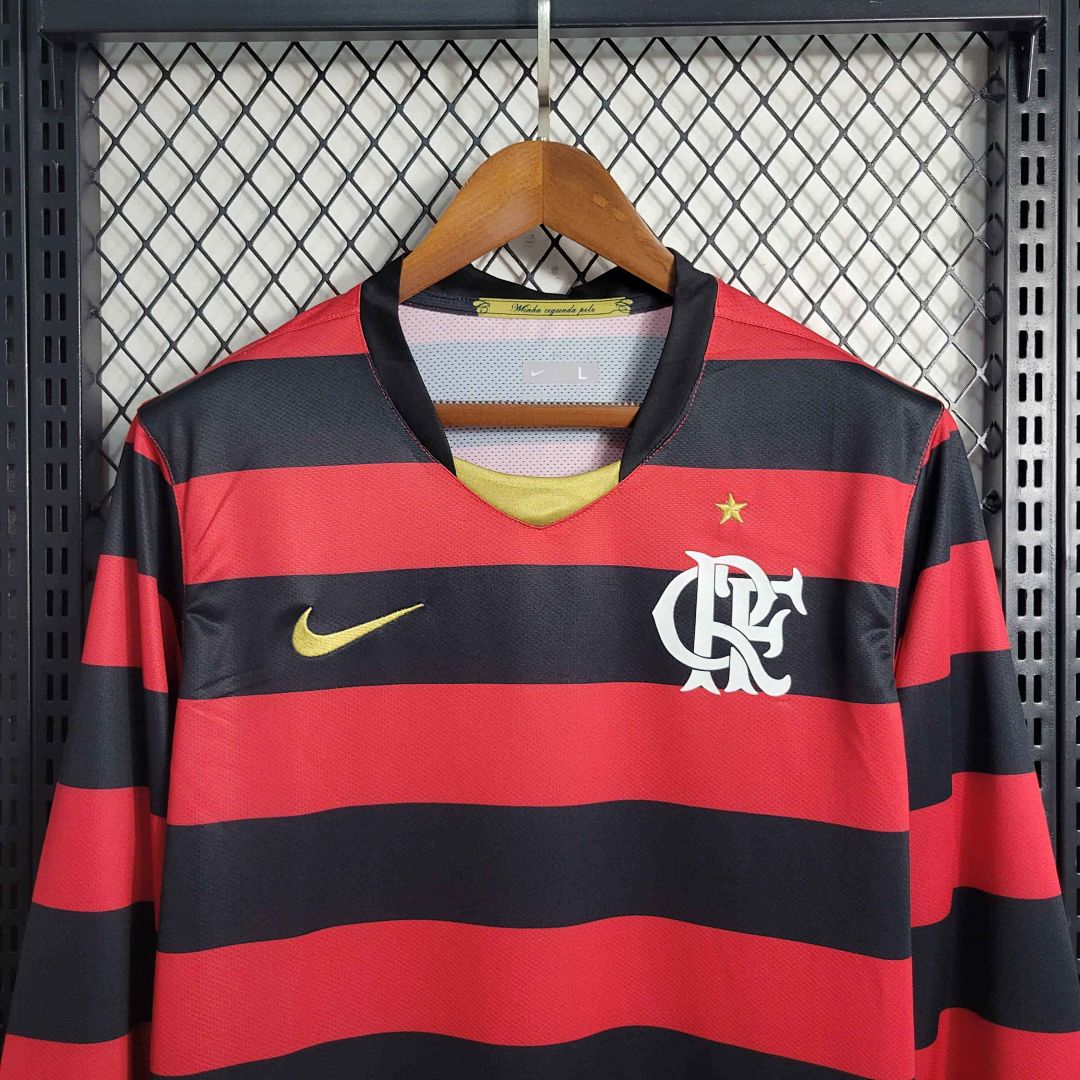 08-09 Retro Long Sleeve Flamengo Home S-XXL 8