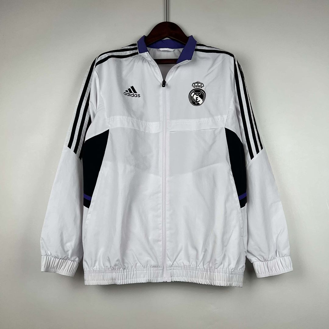 23-24 Real Madrid White Windbreaker Jackets