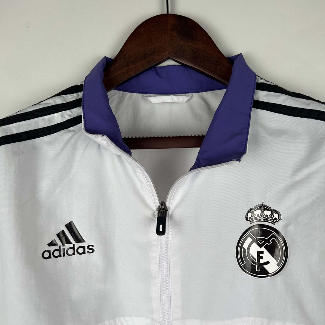 23-24 Real Madrid White Windbreaker Jackets 3