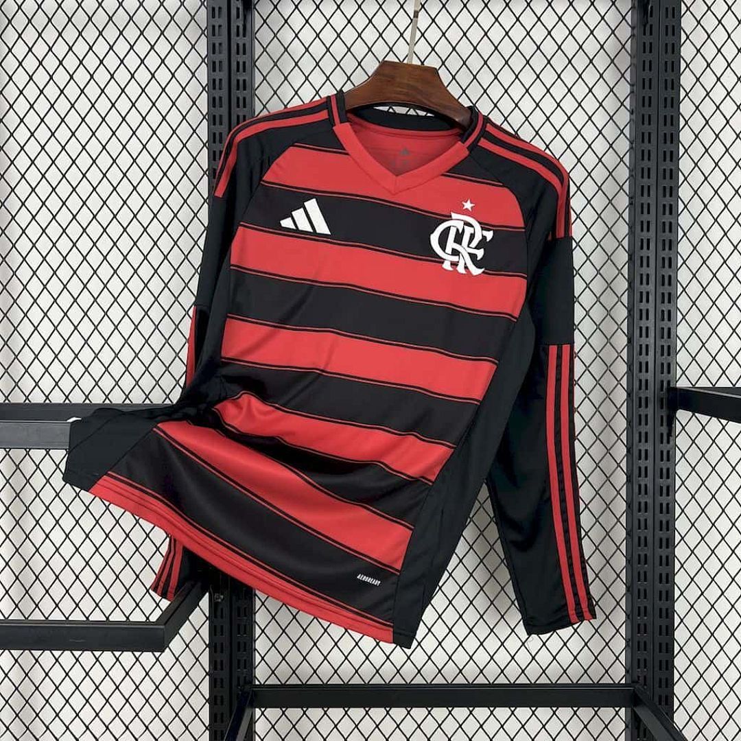 25-26 Long Sleeves Flamengo Home S-4XL