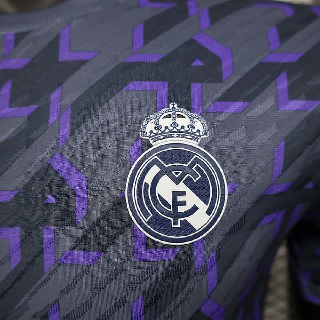 23-24 Real Madrid Training Kits Purple Player Version Shirt 3