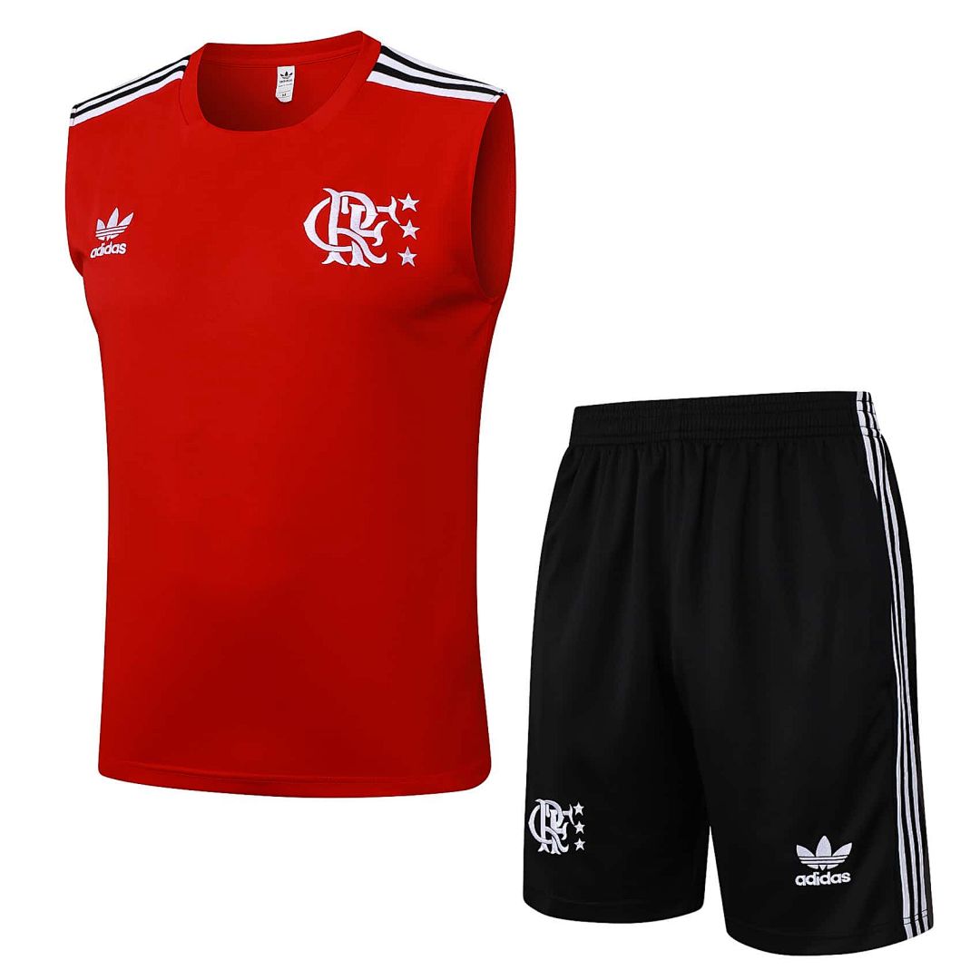 25-26 Flamengo Sleeveless Training Kits Tracksuits Cheap Football Jersey Wholesale Yupoo