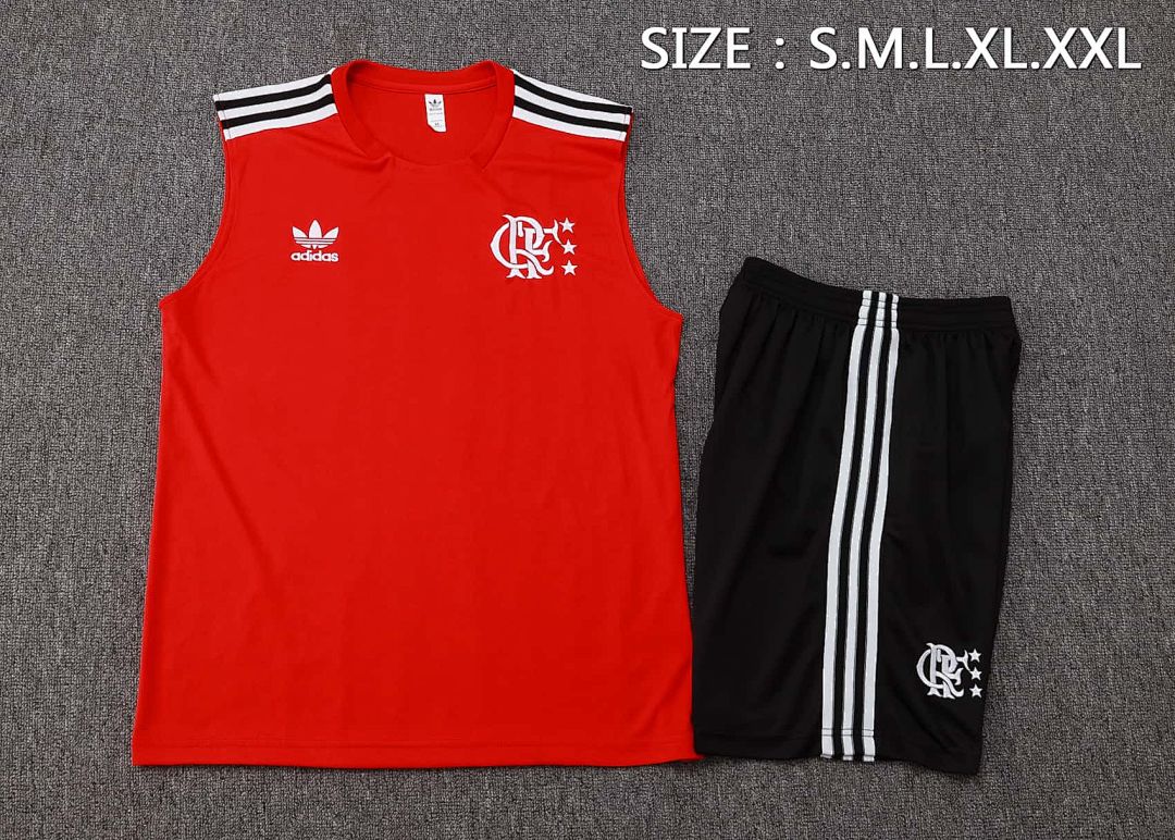 25-26 Flamengo Sleeveless Training Kits Tracksuits Cheap Football Jersey Wholesale Yupoo 13