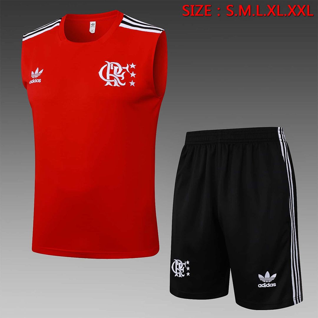 25-26 Flamengo Sleeveless Training Kits Tracksuits Cheap Football Jersey Wholesale Yupoo 6