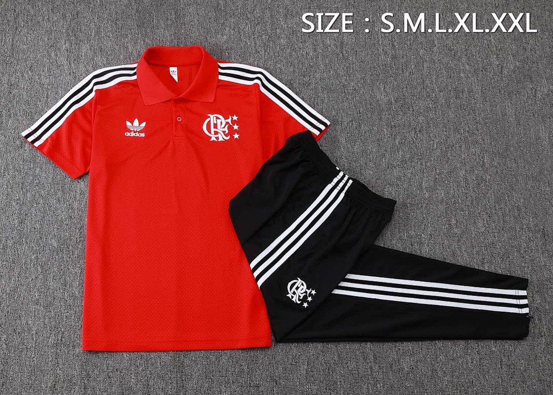 25-26 Flamengo Training Kits Polo Tracksuits Cheap Football Jersey Wholesale Yupoo 2
