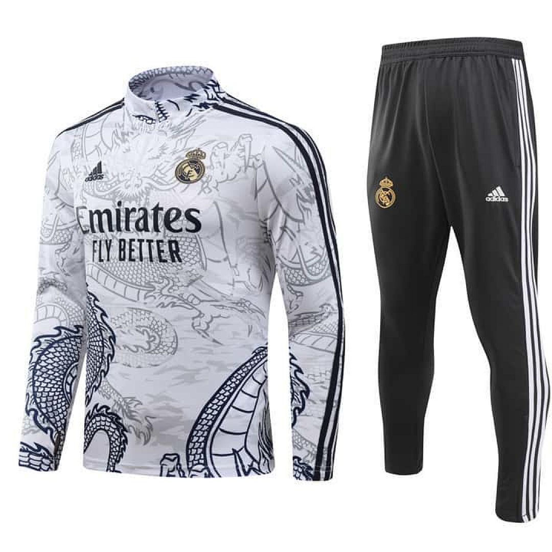 23-24 Real Madrid Long Sleeve Kits Dragon Special Edition Training Suits