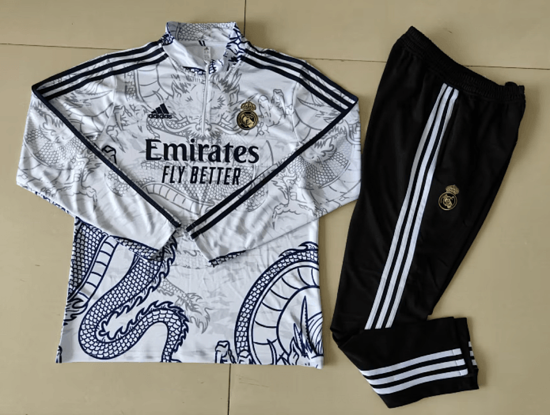 23-24 Real Madrid Long Sleeve Kits Dragon Special Edition Training Suits 3