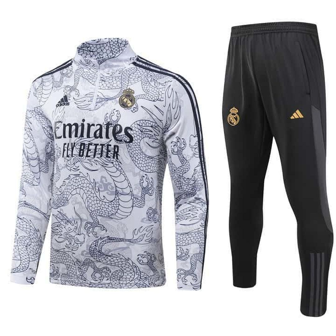 23-24 Real Madrid Long Sleeve Kits Dragon Special Training Suits