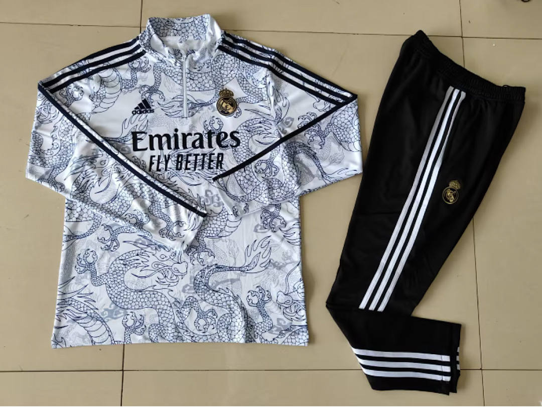 23-24 Real Madrid Long Sleeve Kits Dragon Special Training Suits 2