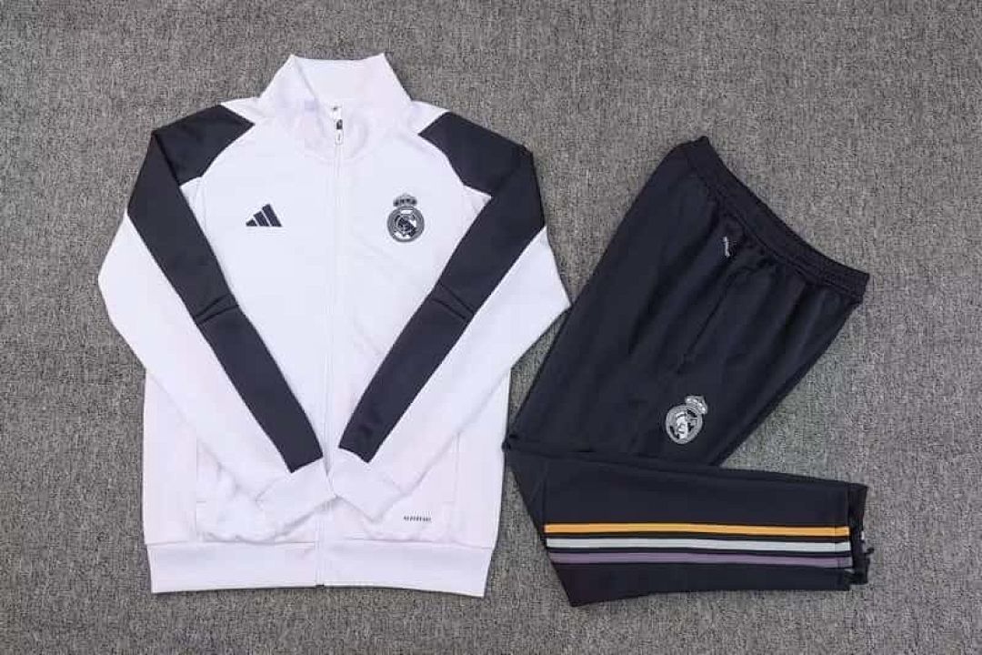 23-24 Real Madrid White Jackets Suits 2