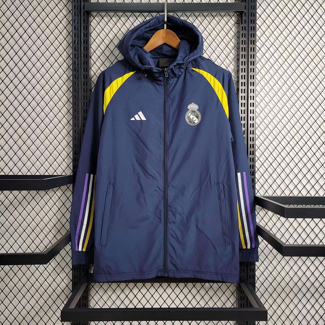 23-24 Real Madrid Navy Windbreaker Jackets (1)