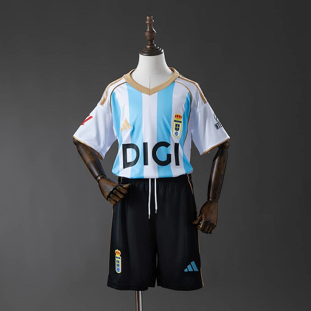 Real Oviedo 25_26 Third Away Kids Kit Jersey Size 16-28