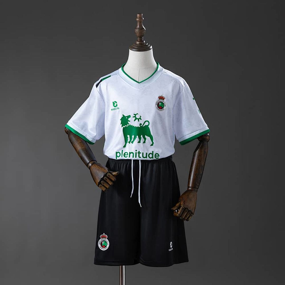 Racing Santander 25_26 Home Kids Kit Jersey Size 16-28