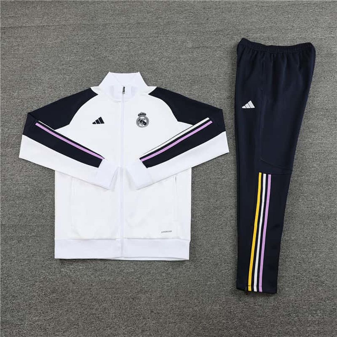23-24 Real Madrid White Jacket Suits 2