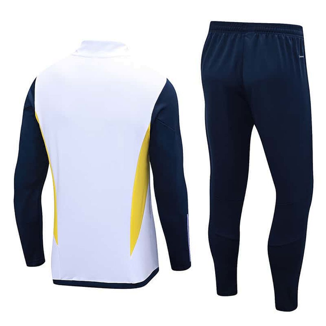 23-24 Real Madrid Long Sleeve White Half-Pull Training Suit 2