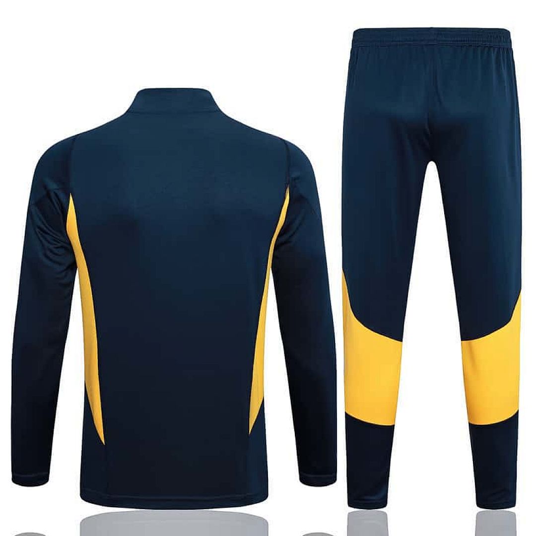 23-24 Real Madrid Long Sleeve Half-Pull Navy Training Suit 3