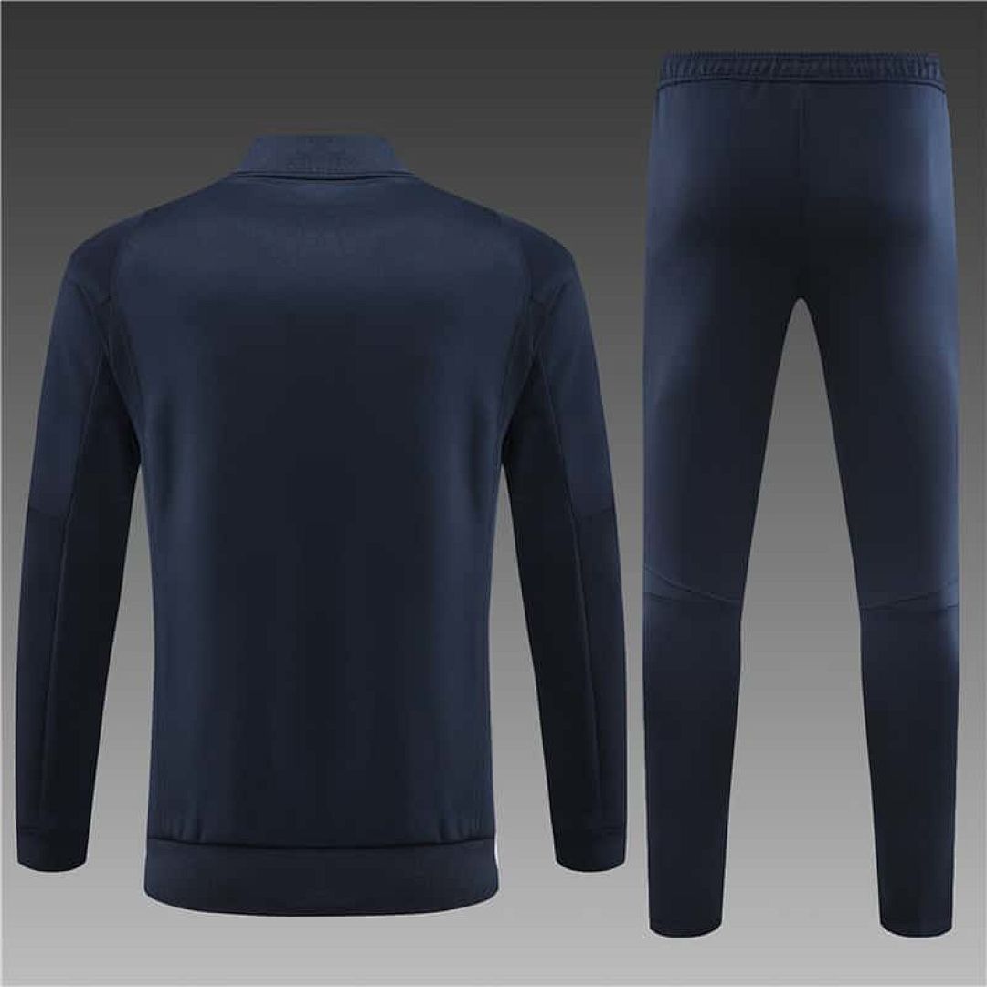 23-24 Real Madrid Navy Kits(Shirt+Pants) Long Sleeve Training Suit 2