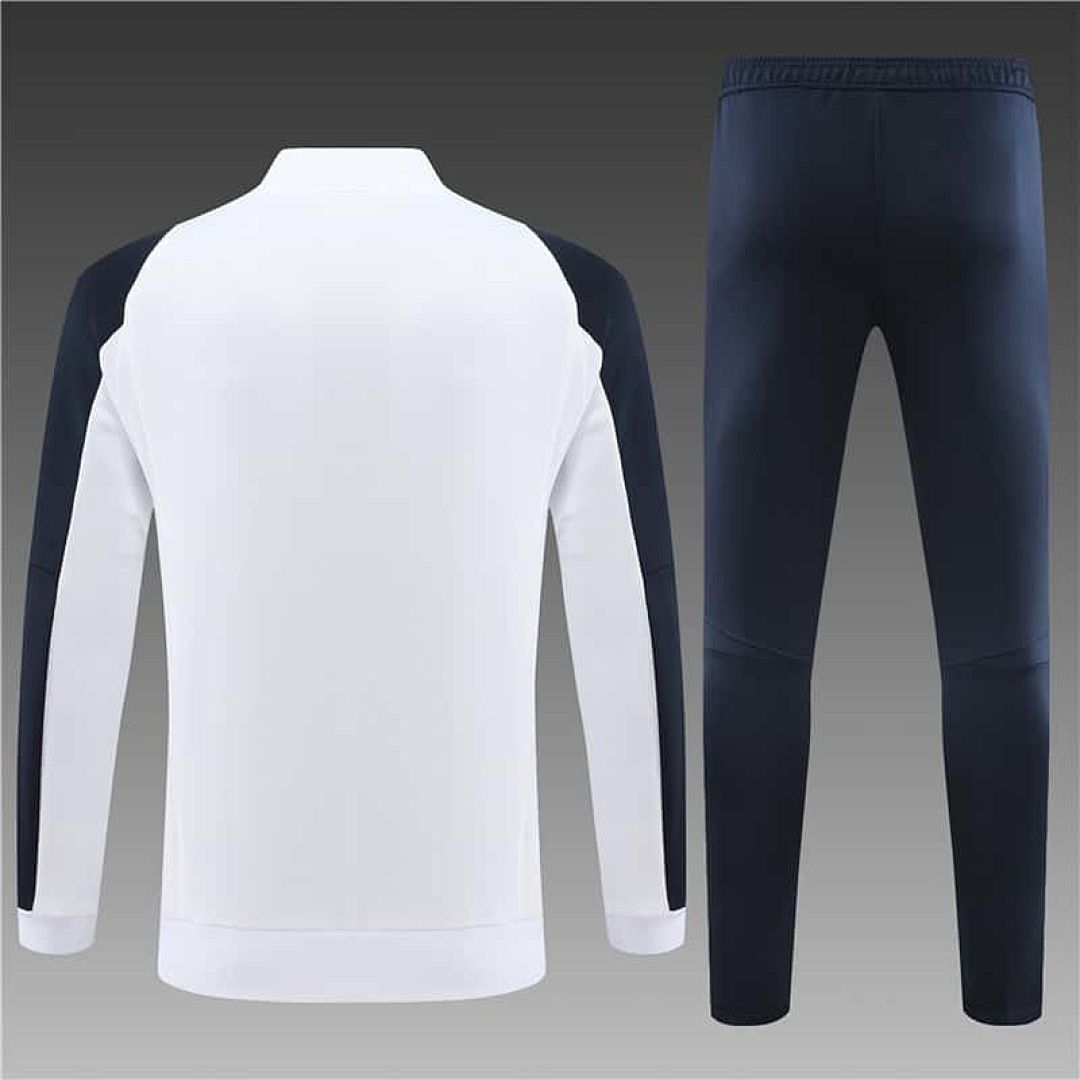 23-24 Real Madrid White Kits Long Sleeve Training Suit 2