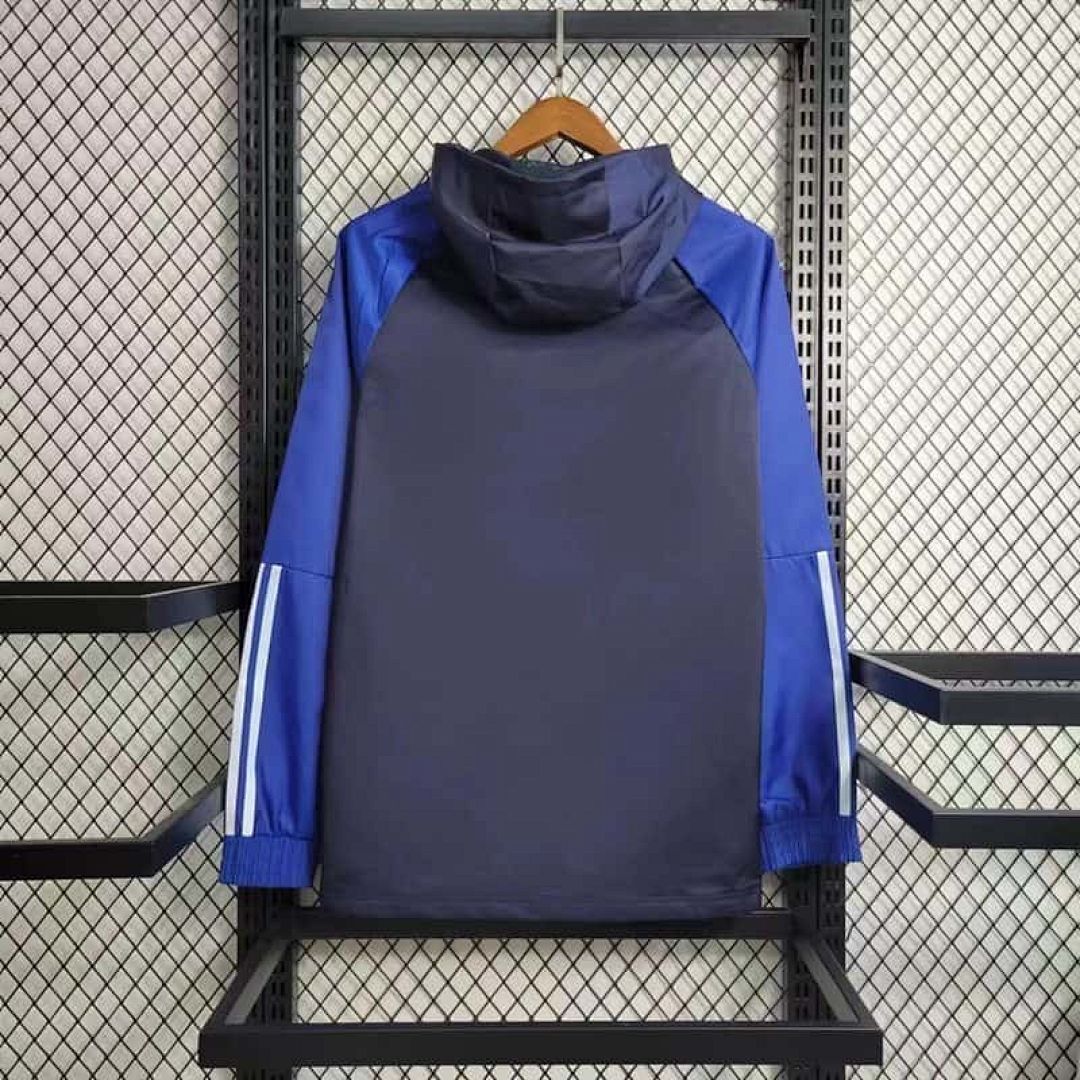23-24 Real Madrid Windbreaker Navy Jackets Blue Sleeve 2