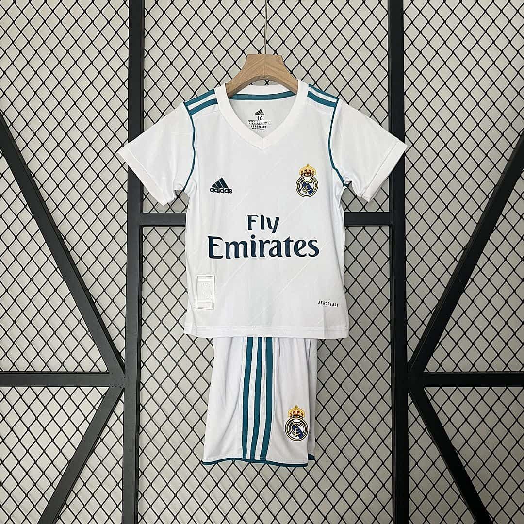 17-18 Real Madrid Home Retro Kids Kit Size16-28
