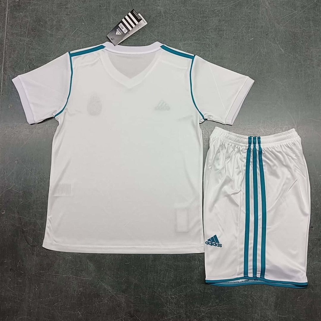17-18 Real Madrid Home Retro Kids Kit Size16-28 14
