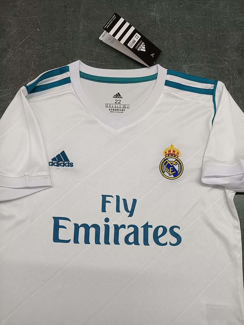 17-18 Real Madrid Home Retro Kids Kit Size16-28 15