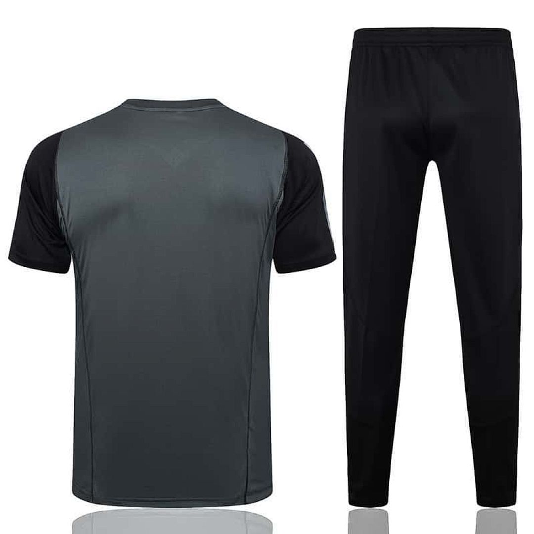 23-24 Real Madrid Grey Tracksuit Short Sleeve Training Suits 3