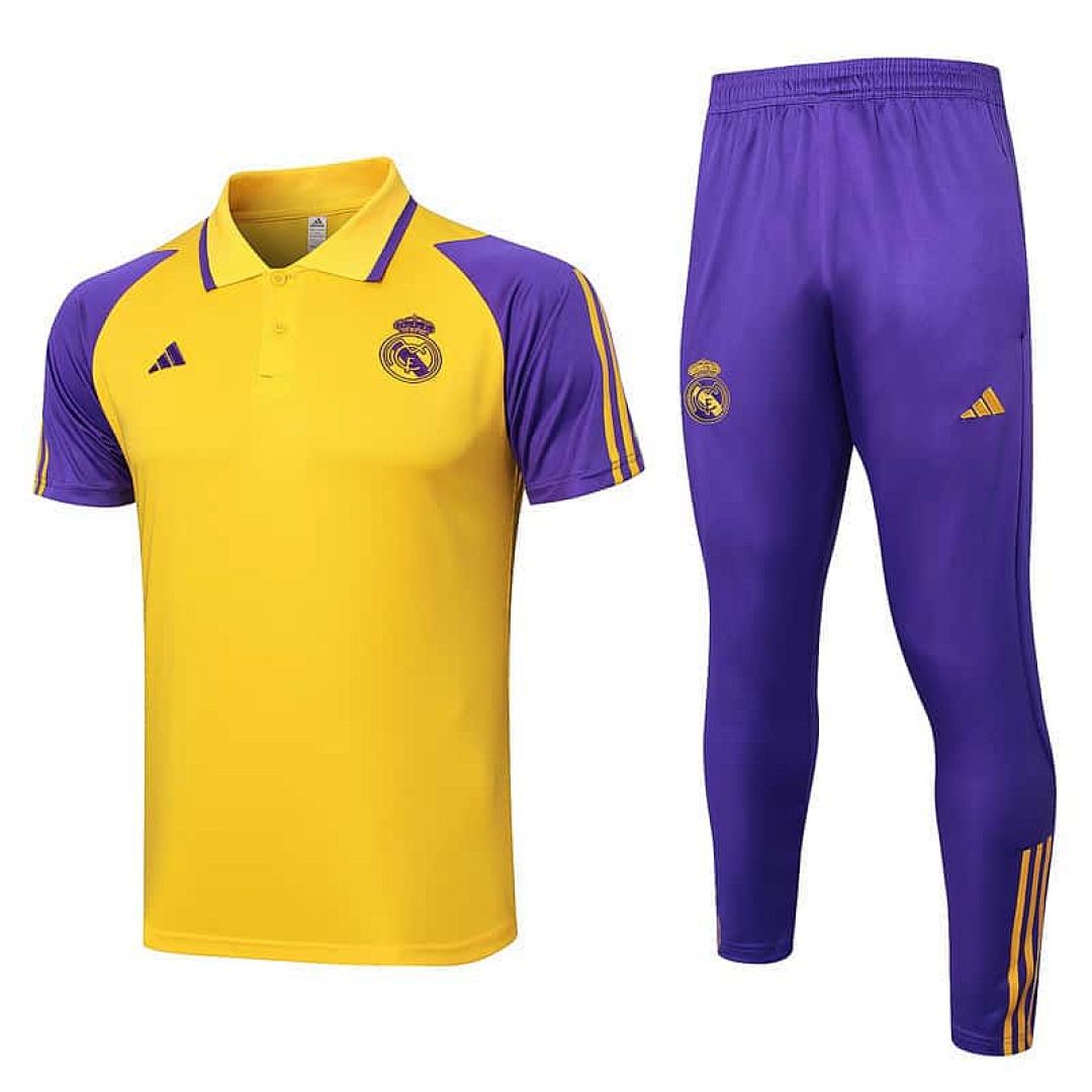 23-24 Real Madrid Yellow Polo Suits