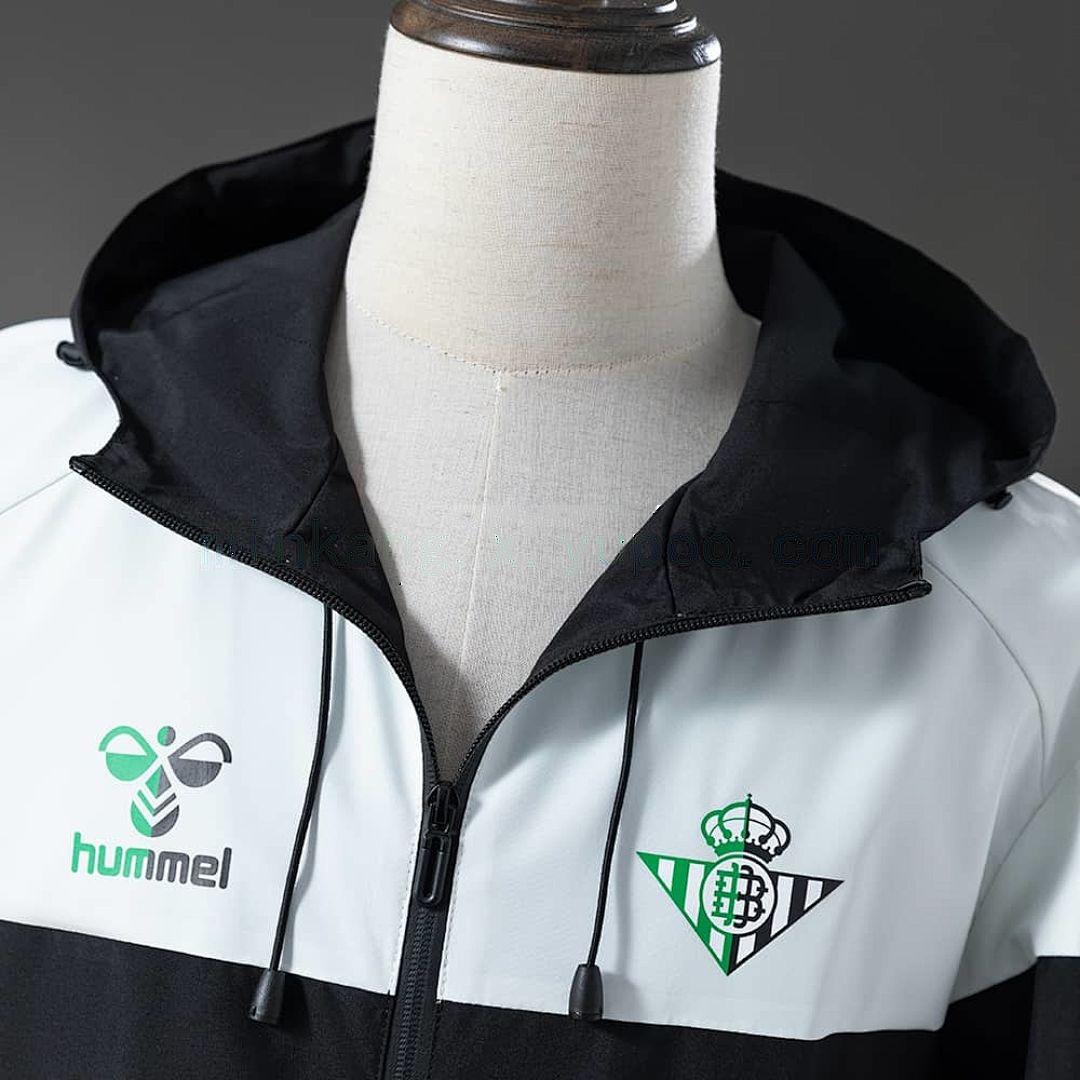 Real Betis Windbreaker - Black &amp; White S-XXL 9