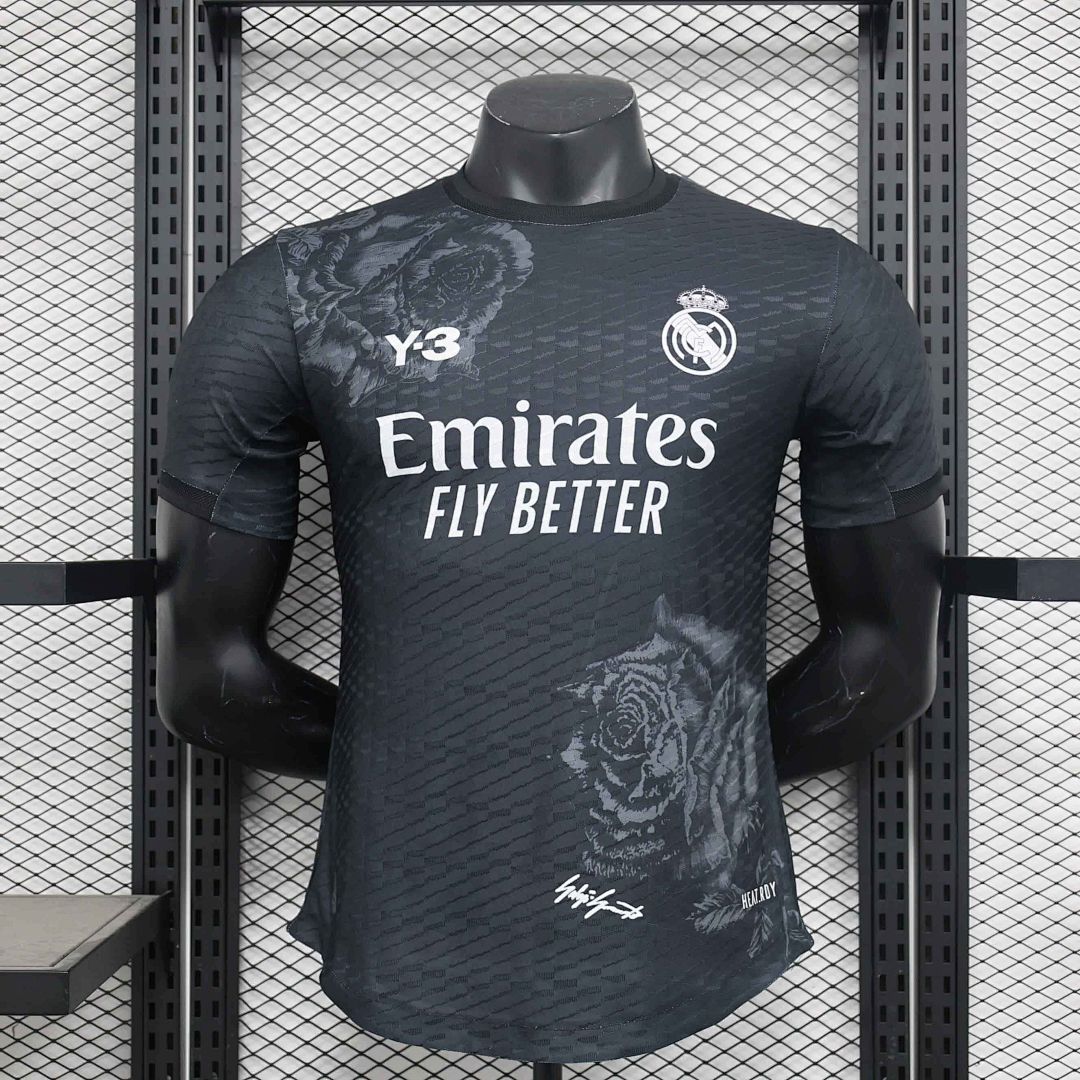 23-24 Real Madrid Special Edition Y3 Black Kit Player Version Shirt
