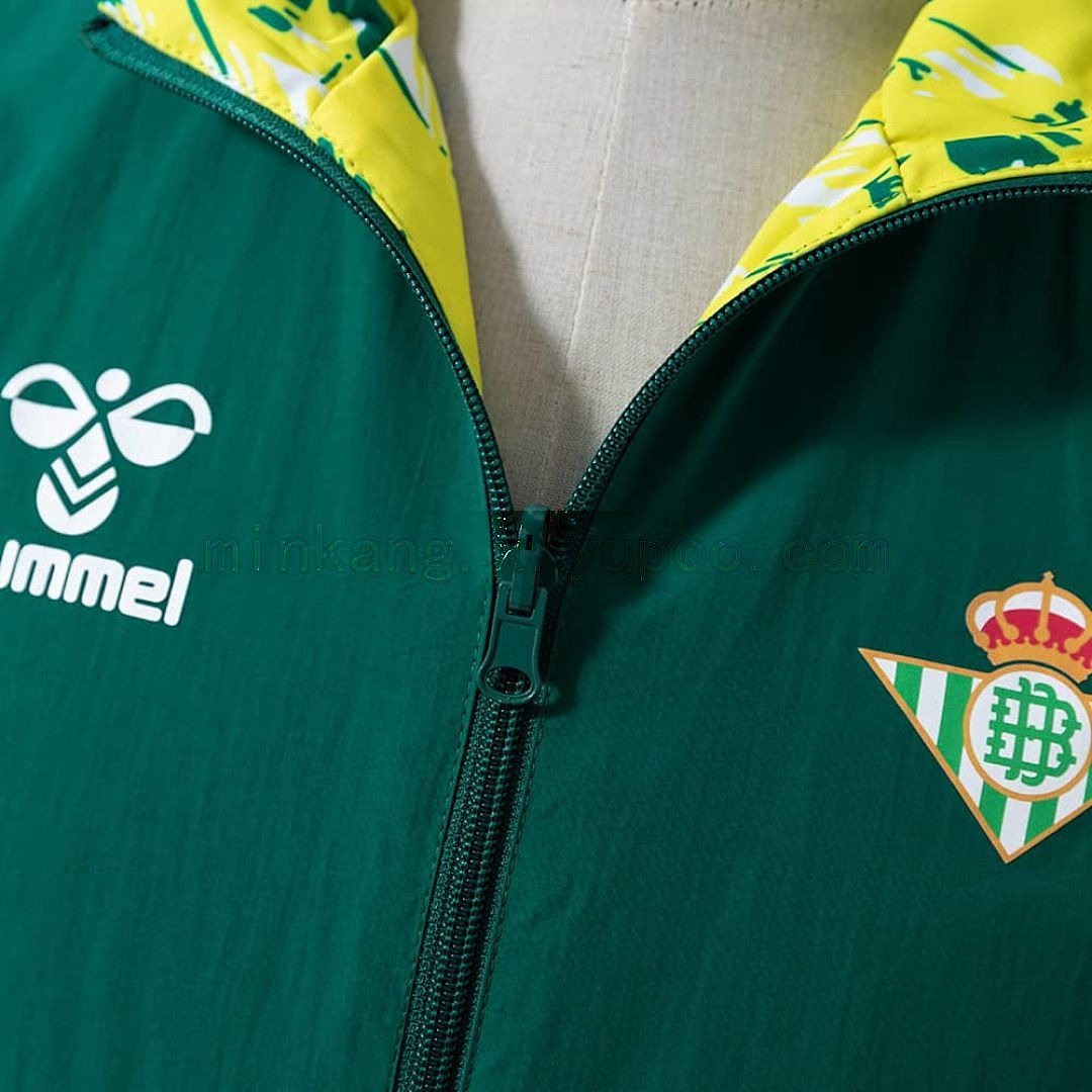 Real Betis Reversible Jacket Windbreaker - Green &amp; Yellow S-XXL 7