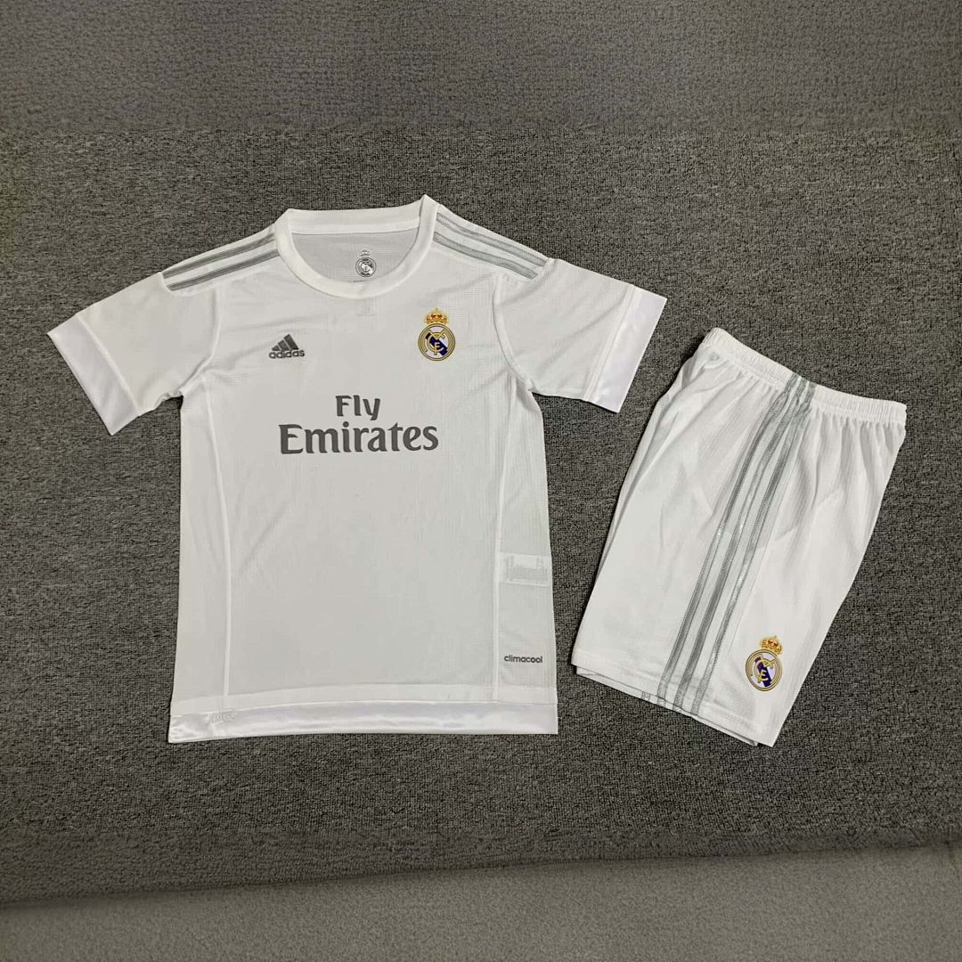 15-16 Real Madrid Home Retro Kids Kits Children Sets 12